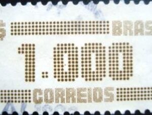 Selo postal do Brasil de 1986 Tipo Cifra Cr$ 1000 - 640 U