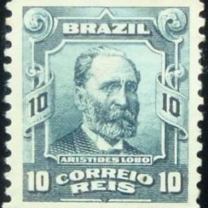 Selo postal do Brasil de 1915 Aristides Lobo