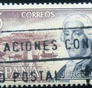 Selo postal da Espanha de 1974 Jorge Juán