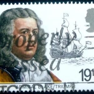 Selo postal do Reino Unido de 1982 Admiral Blake and Triumph
