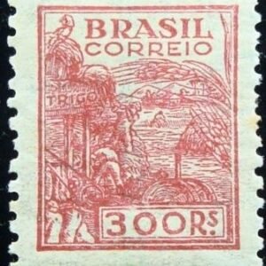 Selo postal do Brasil de 1944 Trigo