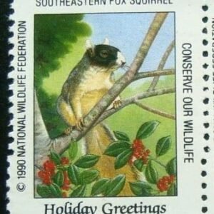 Selo cinderela de 1990 Sutheastern Fox Squirrel