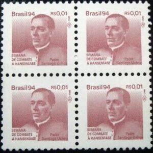Quadra de selos postais do Brasil de 1994 Padre Santiago Uchoa H 31