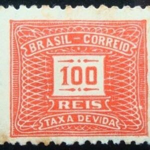Selo postal do Brasil de 1942 Taxa Devida 100