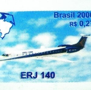 Selo postal do Brasil de 2000 ERJ 140 M