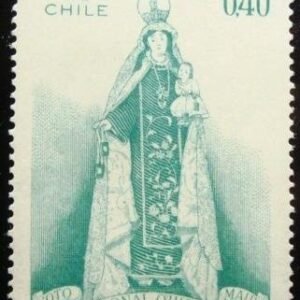 Selo postal do Chile de 1970 Virgen del Carmen