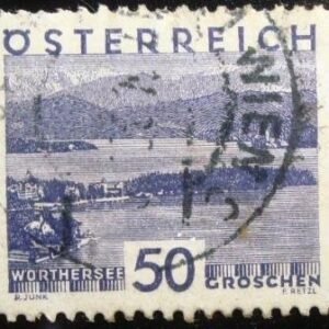 Selo postal da Áustria de 1930 Worthersee large format