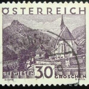 Selo postal da Áustria de 1929 Seewiesen