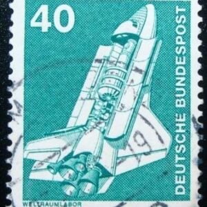 Selo postal da Alemanha de 1975 Spacelab