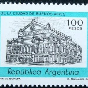 Selo postal da Argentina de 1981 Colon Theatre