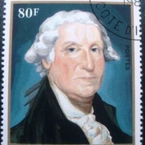 Selo postal da Costa do Marfim de 1982 George Washington