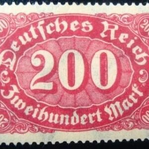 Selos postal da Alemanha Reich de 1923 Mark Numeral 200 N
