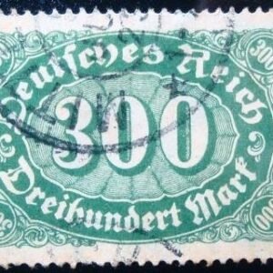 Selos postal da Alemanha Reich de 1923 Mark Numeral 300 - 249 U