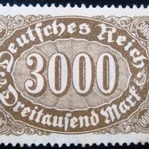Selos postal da Alemanha Reich de 1923 Mark Numeral 3000