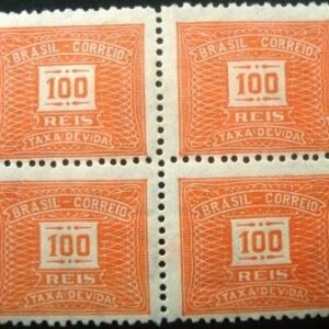 Quadra de selos TAXA DEVIDA de 1929 - X 61 M