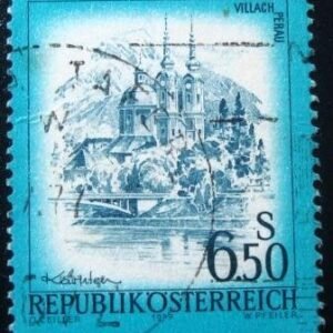 Selo postal da Áustria de 1977 Villach-Perau