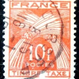 Selo postal da França 1960 Feixes de trigo 10