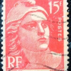 Selo postal da França 1949 Marianne type Gandon 15
