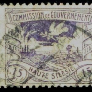 Selo postal de 1920 Silesian metallurgical plants