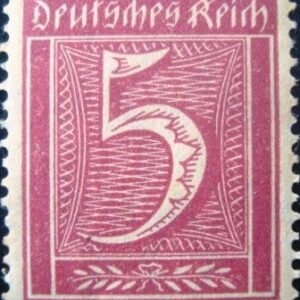 Selo postal da Alemanha Reich de 1921 Numeral