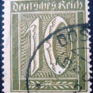 Selo postal da Alemanha de 1921 - 159 U