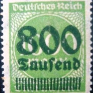 Selo postal da Alemanha Reich de 1923 Surcharge 800 on 1000 N
