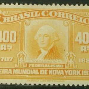 Selo postal do Brasil de 1939 George Washington N