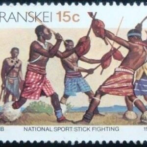 Selo postal do Transkei de 1984 Stick Fighting