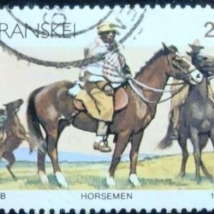 Selo postal do Transkei de 1984 Horsemen