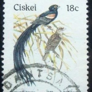 Selo postal do Ciskei de 1989 Long-tailed Widowbird