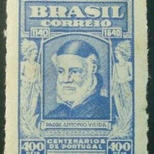 Selo postal do Brasil de 1941 Padre Antonio Vieira P N