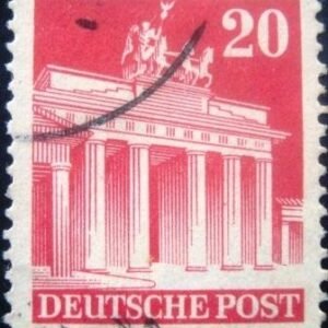 Selo postal da Alemanha de 1948 Brandenburg Gate 20