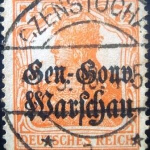 Selo postal da Alemanha de 1916 - 9 U