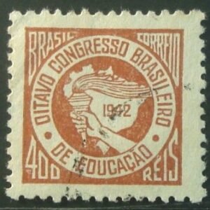 Selo postal comemorativo do Brasil de 1942 - C 176 U