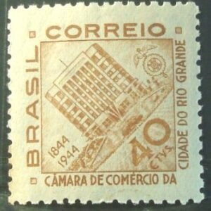 Selo postal de 1944 Câmara Comércio RS