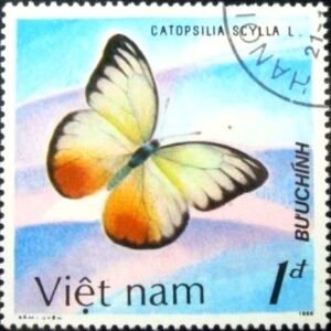 Selo postal do Vietnã de 1987 Orange Migrant