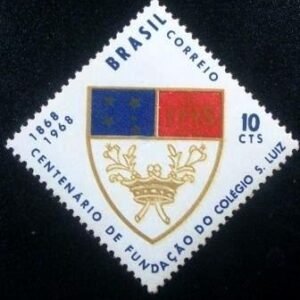 Selo postal do Brasil de 1968 Colégio São Luiz - C 594 N