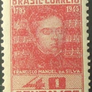 Selo postal de 1945 Francisco Manoel da Silva - C 204 N