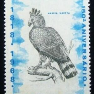 Selo postal do Brasil de 1968 Harpia M