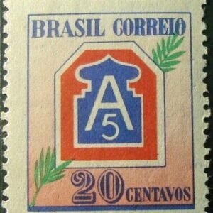 Selo postal do Brasil de 1945 V Exército 206 N