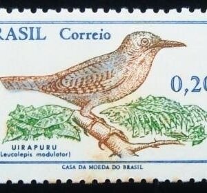 Selo postal do Brasil de 1968 Uirapuru N