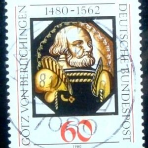 Selo postal da Alemanha de 1980 Götz von Berlichingen