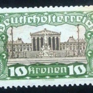 Selo postal da Áustria de 1919 Parliament Building