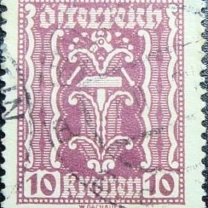 Selo postal da Áustria de 1922 Symbolism