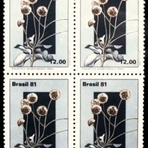 Quadra de selos do Brasil de 1981 Eremanthus