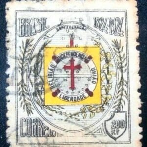Selo postal comemortivo Brasil 1924 C-18 U SFA
