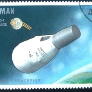 Selo postal do Ajman de 1968 Gemini spaceship