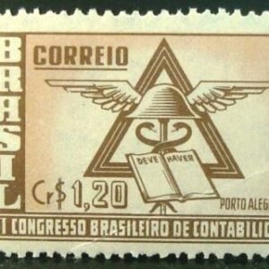 Selo postal comemorativo do Brasil de 1953 - C 296 M