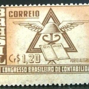 Selo postal comemorativo do Brasil de 1953 - C 296 N