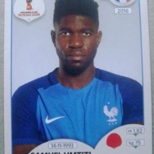 Figurinha nº 198 - Copa da Russia 2018 - Samuel Umtiti